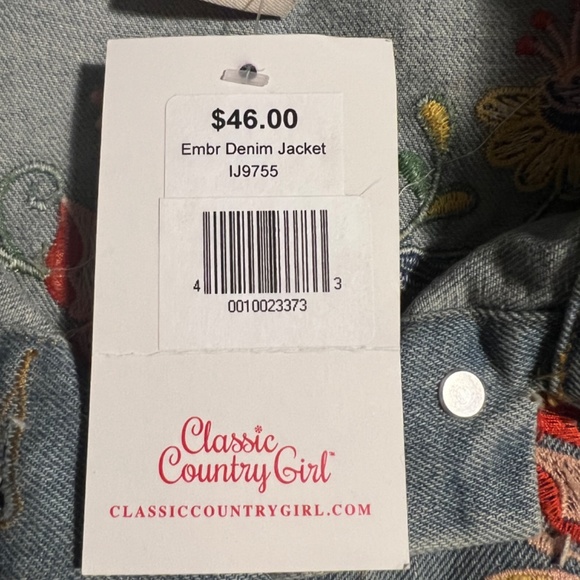 Floral Embroidered Denim Jacket - Picture 4 of 4